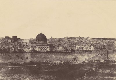 Gerusalemme. Recinto del Tempio. Vista generale del lato est. Pl. 2 da Auguste Salzmann